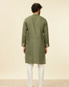 Manyavar Men Bottle Green Achkan Kurta