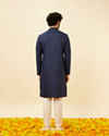 Royal Blue Classic Bandhgala Kurta image number 4