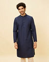 Royal Blue Classic Bandhgala Kurta image number 0