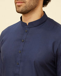 Manyavar Men Royal Blue Classic Bandhgala Kurta