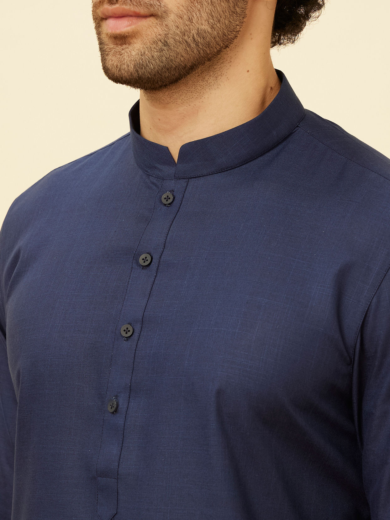 Manyavar Men Royal Blue Classic Bandhgala Kurta