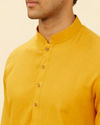 Manyavar Men Mustard Yellow Classic Bandhgala Kurta