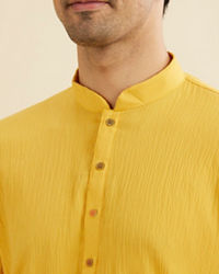 Manyavar Men Yellow Radiance Mid length Kurta