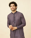 Deep Blue Floral String Printed Kurta