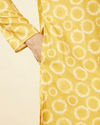 Manyavar Men Sunrise Orange Circular Printed Kurta
