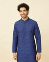 Azure Blue Abstract Printed Kurta