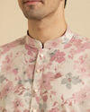 Manyavar Men Elegant Pink Linen Kurta image number 1