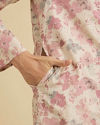Manyavar Men Elegant Pink Linen Kurta
