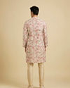 Manyavar Men Elegant Pink Linen Kurta image number 4