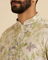 Manyavar Men Elegant Light Mid Green Kurta image number 1