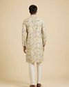 Manyavar Men Elegant Light Mid Green Kurta image number 4