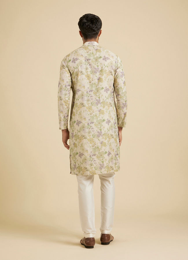 Manyavar Men Elegant Light Mid Green Kurta