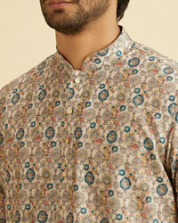 Manyavar Men Beige Majesty Kurta