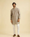 Manyavar Men Beige Majesty Kurta