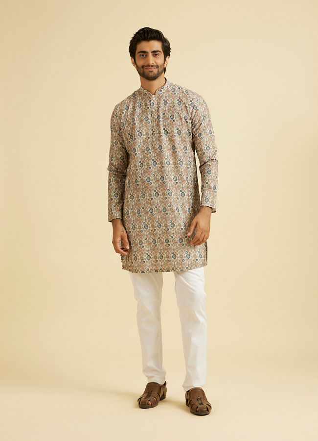 Manyavar Men Beige Majesty Kurta