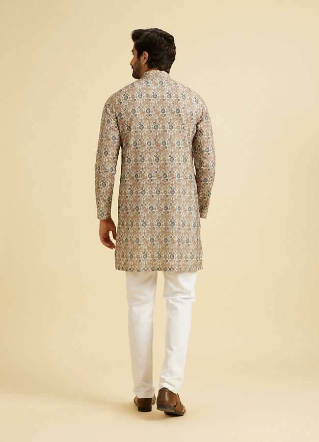 Manyavar Men Beige Majesty Kurta