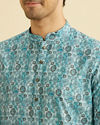 Manyavar Men Turquoise Blue Festive Kurta