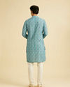 Manyavar Men Turquoise Blue Festive Kurta