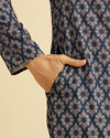 Manyavar Men Dark Blue Enthralling Affair Kurta