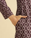 Manyavar Men Elegant Wine Hue Men's Kurta