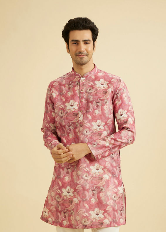 Manyavar Men Coral Delight Kurta