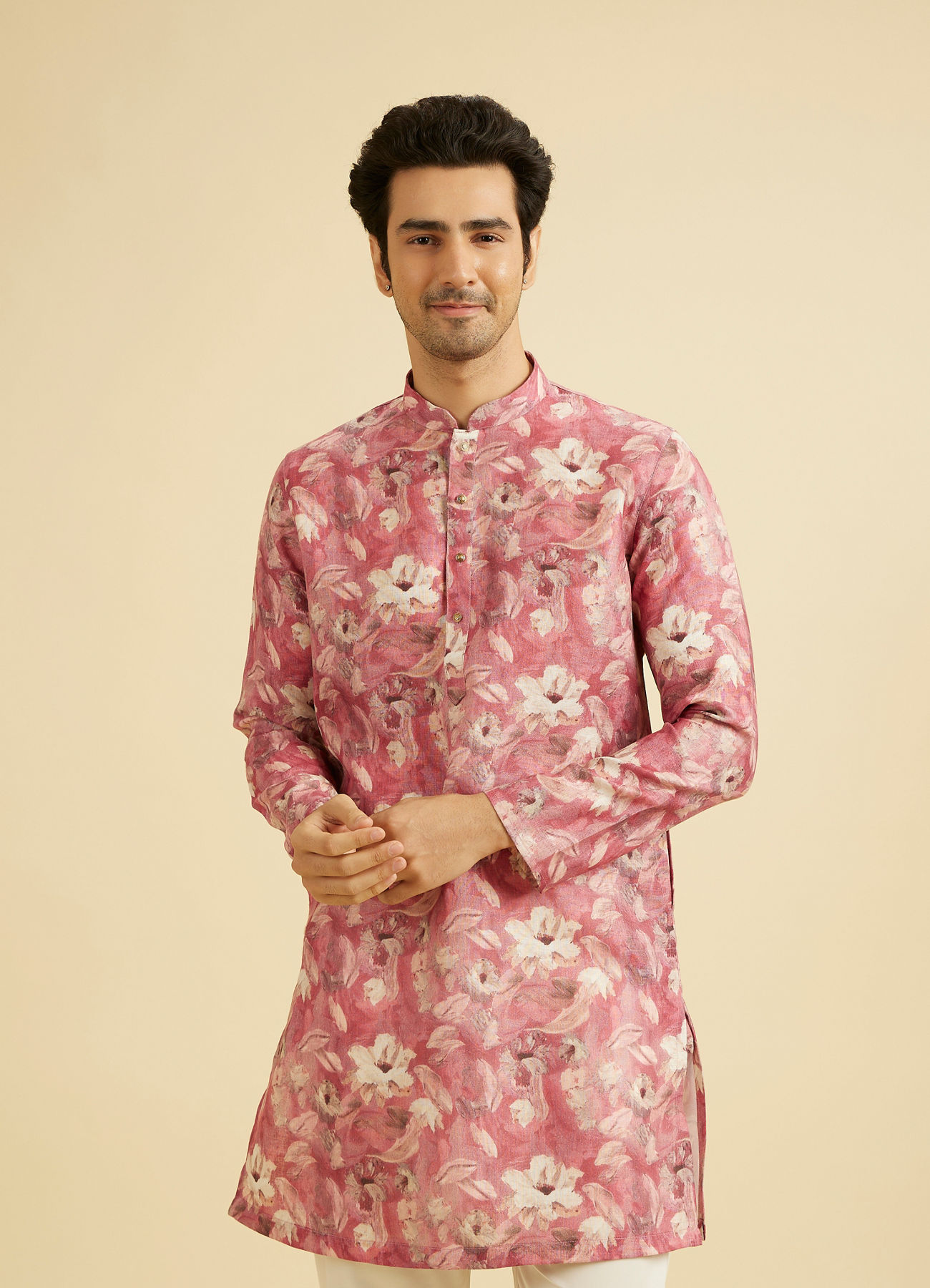 Manyavar Men Coral Delight Kurta