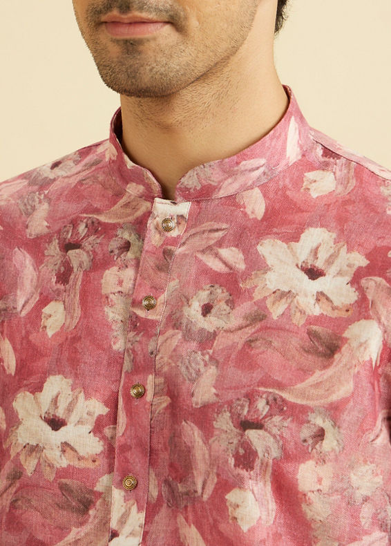Manyavar Men Coral Delight Kurta