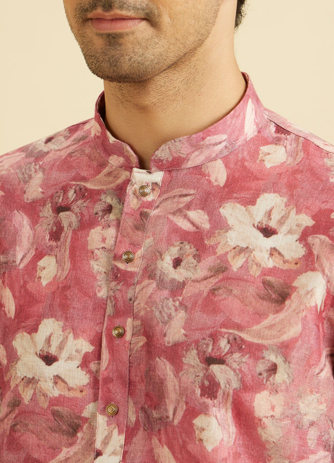Manyavar Men Coral Delight Kurta