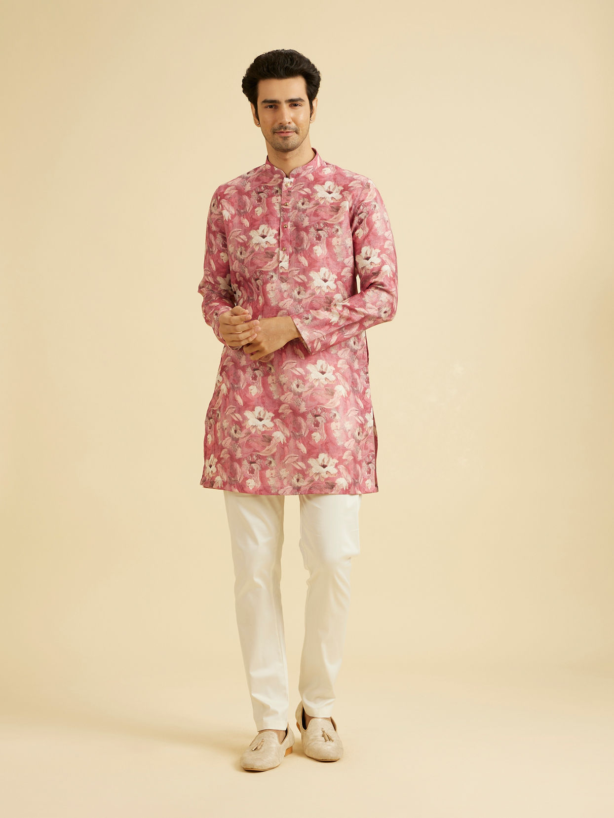 Manyavar Men Coral Delight Kurta