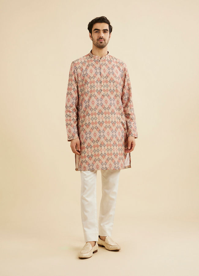 Manyavar Men Beige Kurta Delight