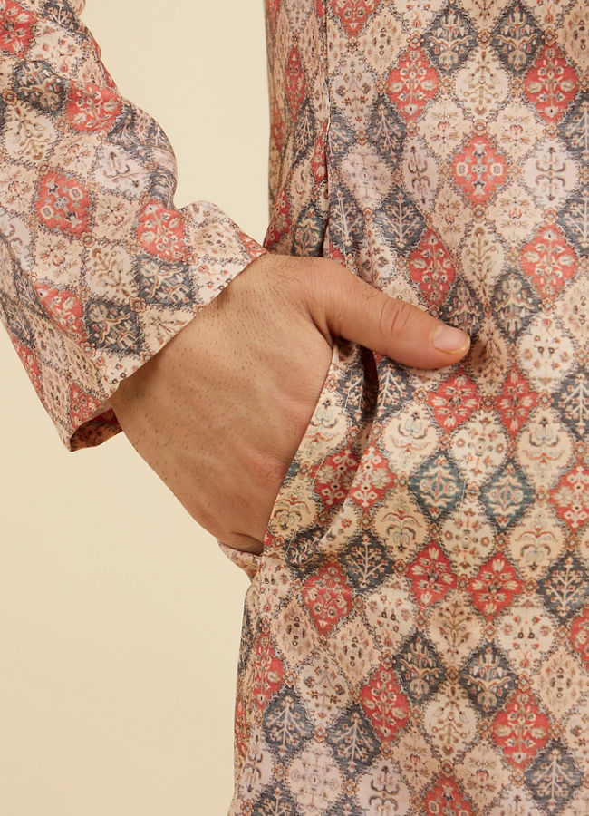 Manyavar Men Beige Kurta Delight