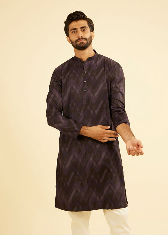 Manyavar Men Exquisite Purple Kurta