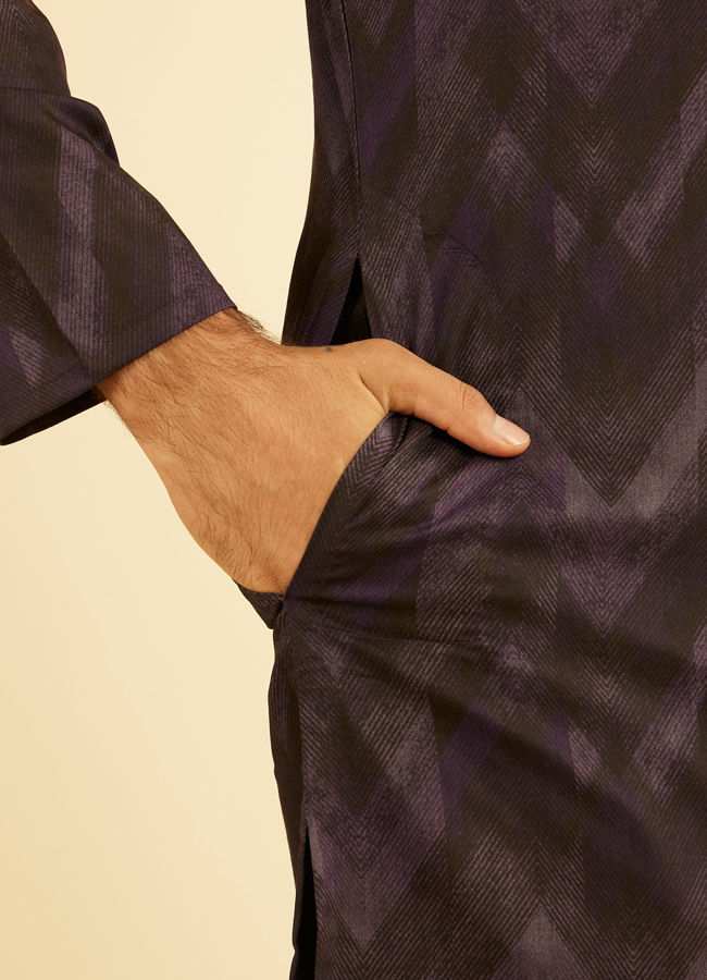 Manyavar Men Exquisite Purple Kurta