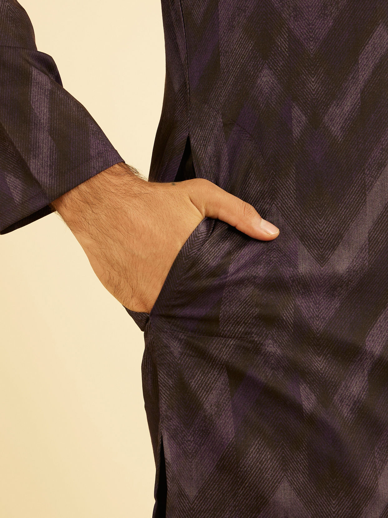 Manyavar Men Exquisite Purple Kurta