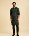 Manyavar Men Lush Teal Green Kurta