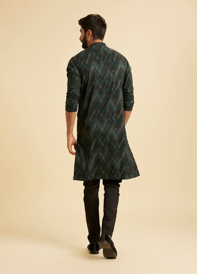 Manyavar Men Lush Teal Green Kurta
