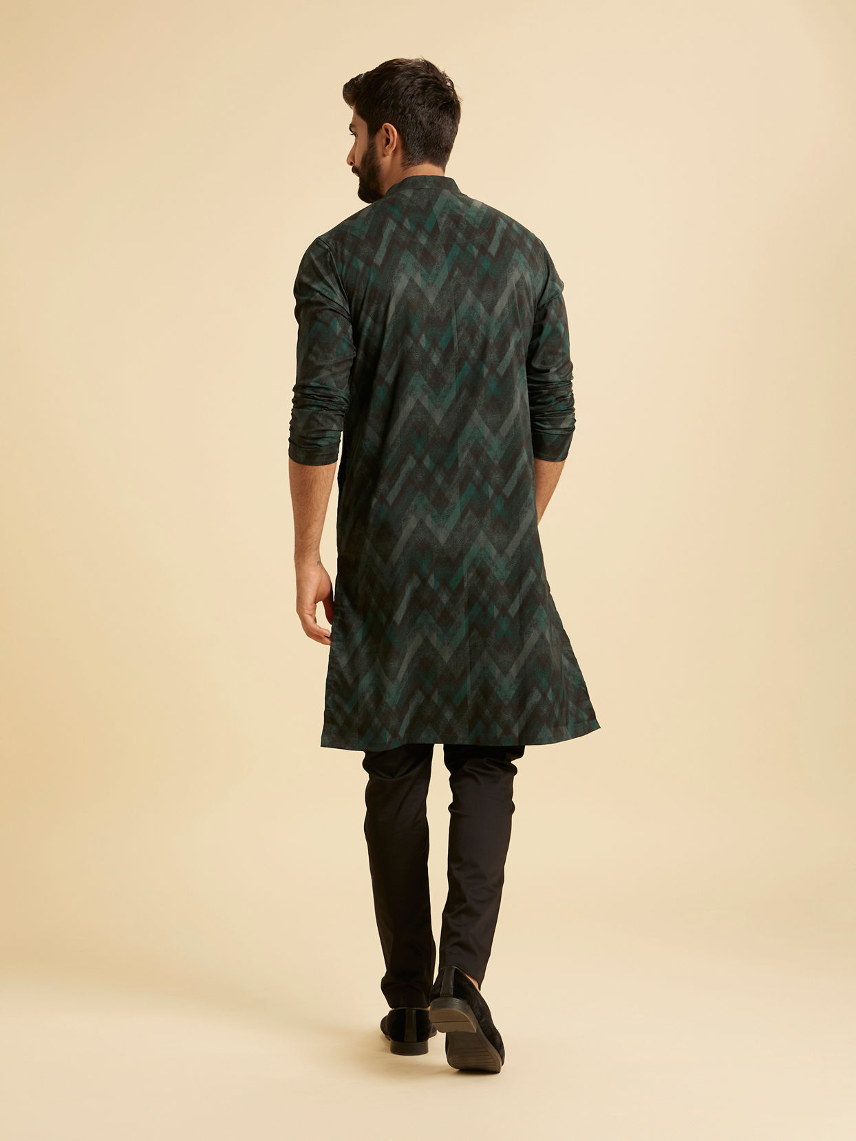 Manyavar Men Lush Teal Green Kurta