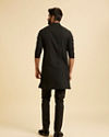 Manyavar Men Black Mid-Length Kurta for Men