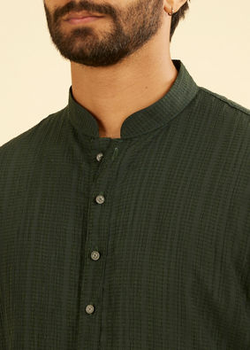 Manyavar Men Verdant Elegance Mid Length Kurta