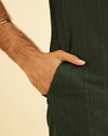 Manyavar Men Verdant Elegance Mid Length Kurta