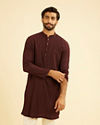 Wine Mid-Length Spandex Kurta