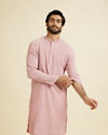 Manyavar Men Dusty Pink Elegance Kurta