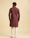 Manyavar Men Maroon Majesty Cotton Kurta