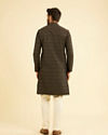 Manyavar Men Mystic Black Elegance Cotton Kurta