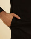 Manyavar Men Black Elegance Kurta image number 3