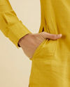 Manyavar Men Mustard Charm Cotton Kurta image number 3