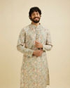 Manyavar Men Beige Elegance Kurta image number 0