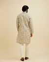 Manyavar Men Beige Elegance Kurta image number 4