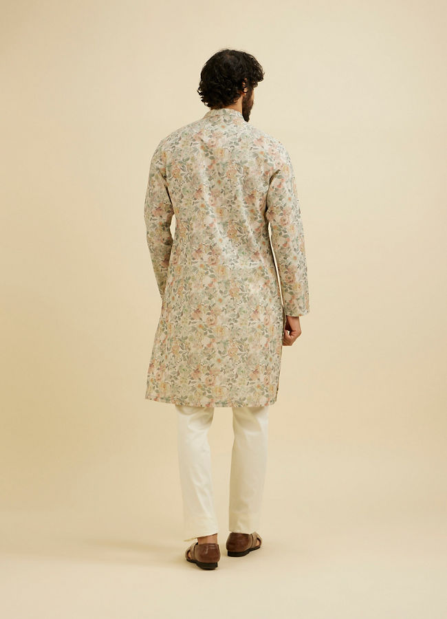 Manyavar Men Beige Elegance Kurta