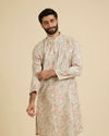 Manyavar Men Opulent Peach Kurta Ensemble image number 0